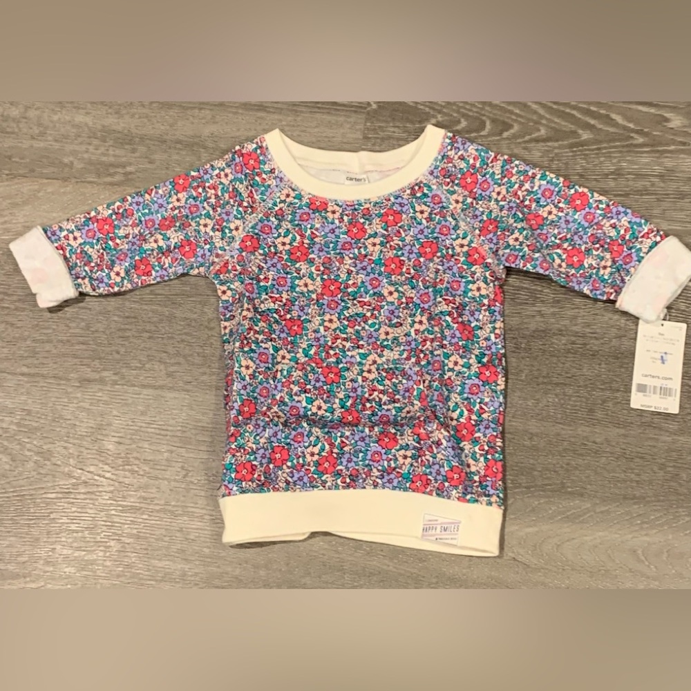 Carters Girls 9m Flower Sweater - New with Tags